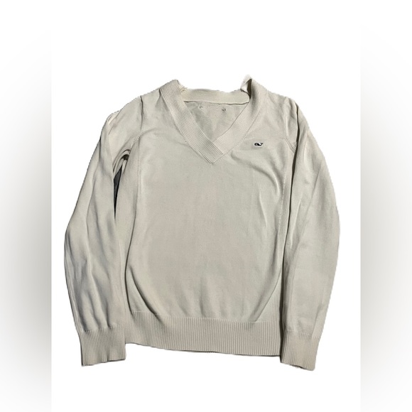 • Vineyard Vines White Sweater V-Neck - Picture 1 of 11